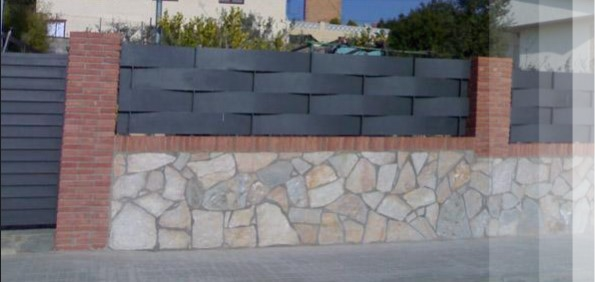 Valla de chapa entrelazado